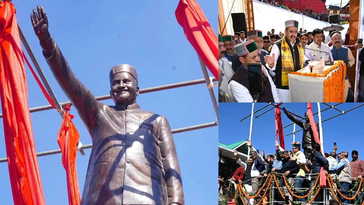 सराहन में वीरभद्र सिंह की प्रतिमा का अनावरण, अग्निहोत्री बोले- आधुनिक हिमाचल के निर्माता